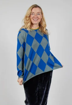 Traces of Me Tops^Round Neck Top in Coal Amparo Blue