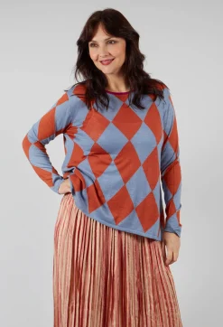 Traces of Me Tops^Round Neck Top in Jacaranda Ginger