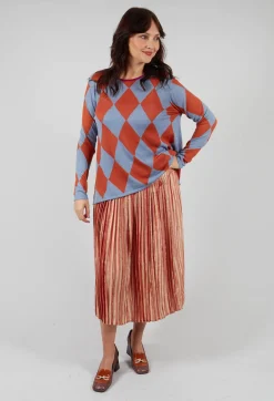 Traces of Me Tops^Round Neck Top in Jacaranda Ginger