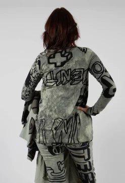 Rundholz Black Label Tops^Round Neck Top with Lettering Design in Defender Print