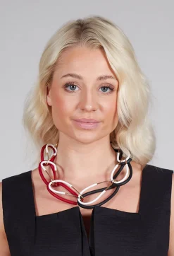 Miriamnori Necklaces^Rubber Chain Choker in Red and Black