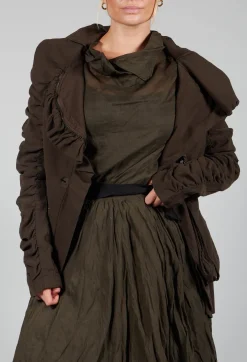 Rundholz Mainline Jackets^Ruched Detail Jacket in Kaffee