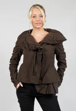 Rundholz Mainline Jackets^Ruched Detail Jacket in Kaffee