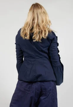 Rundholz Dip Jackets^Ruched Fabric Collar Jacket With Statement Sleeves in Grape