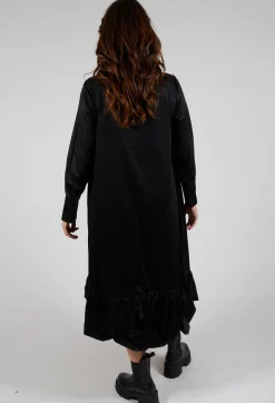 Bize Dresses^Ruched Hem Dress in Black