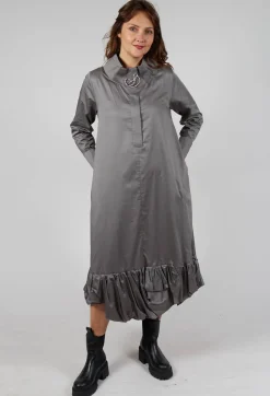 Bize Dresses^Ruched Hem Dress in Taupe
