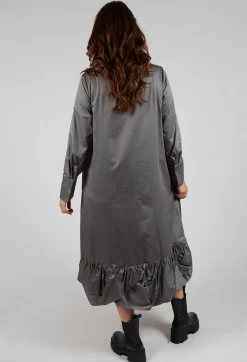 Bize Dresses^Ruched Hem Dress in Taupe