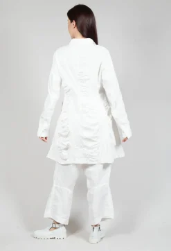 Rundholz Dip Coats^Ruched Overcoat in Starwhite