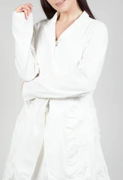 Rundholz Dip Coats^Ruched Overcoat in Starwhite