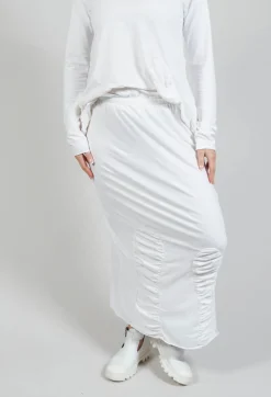 Rundholz Dip Skirts^Ruched Skirt in Starwhite