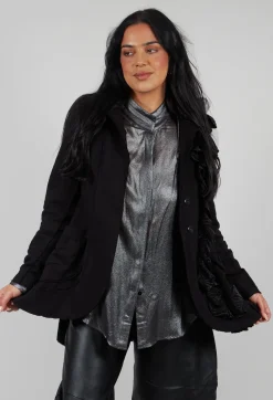 Bread and Butter Jackets^Ruffle Blazer in Black