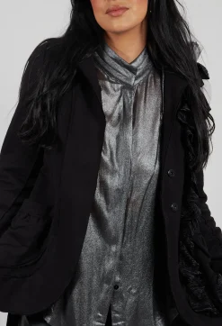 Bread and Butter Jackets^Ruffle Blazer in Black