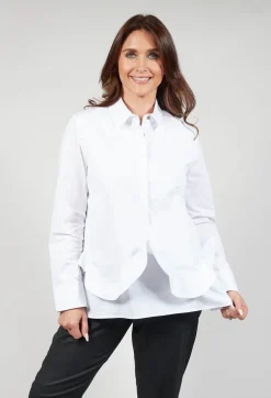 Marble u0026 Co. Shirts & Blouses^Ruffle Front Shirt in Mineo