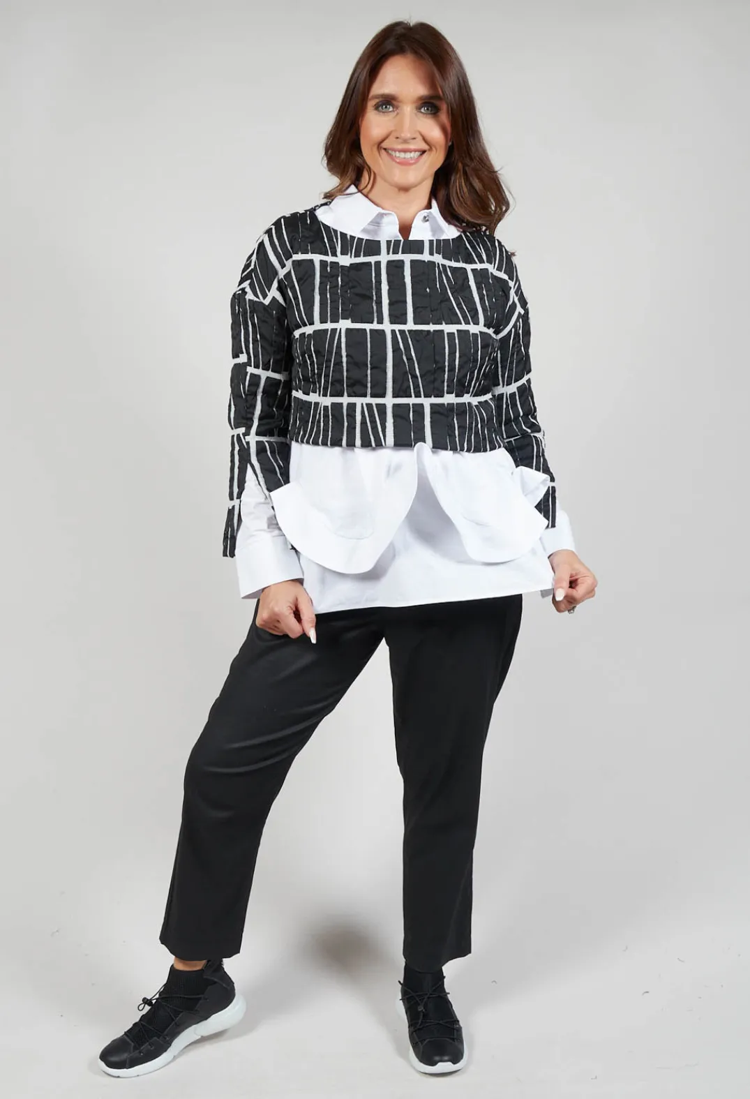 Marble u0026 Co. Shirts & Blouses^Ruffle Front Shirt in Mineo