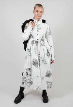 Aleksandr Manamis Dresses^Ruffle Neck Dress in The Hunter