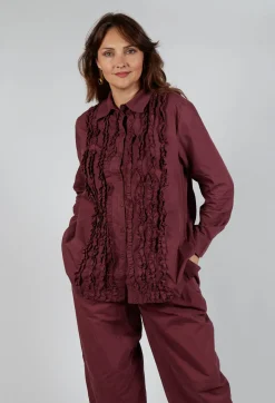Amici Shirts & Blouses^Ruffle Shirt in Intense Rust