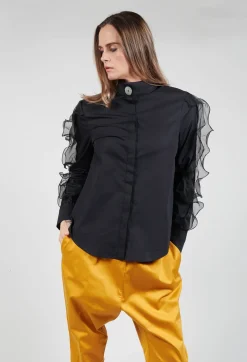 Marble u0026 Co. Shirts & Blouses^Ruffle Sleeved Shirt in Koshi