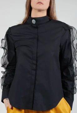 Marble u0026 Co. Shirts & Blouses^Ruffle Sleeved Shirt in Koshi