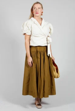 Les Filles d'Ailleurs Tops^Ruffle Wrap Jacket in Ecru