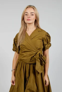 Les Filles d'Ailleurs Tops^Ruffle Wrap Jacket in Gold