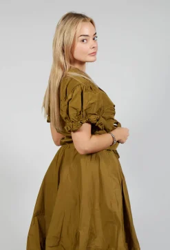 Les Filles d'Ailleurs Tops^Ruffle Wrap Jacket in Gold
