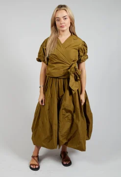Les Filles d'Ailleurs Tops^Ruffle Wrap Jacket in Gold