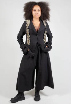 Marc Point Jackets^Ruffled Blazer in Black