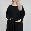 Philomena Christ Tops^Ruffled Hem Top in Black