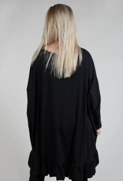 Philomena Christ Tops^Ruffled Hem Top in Black