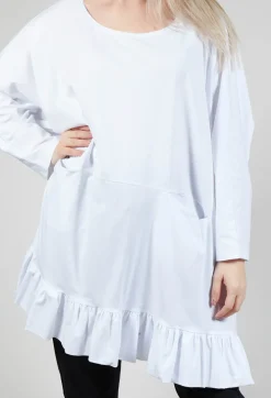 Philomena Christ Tops^Ruffled Hem Top in White
