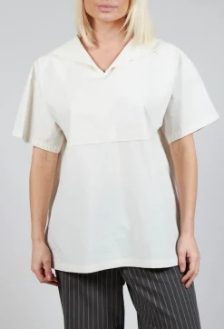 SOH Shirts & Blouses^Sailor Collar Blouse in Off White