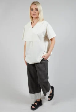 SOH Shirts & Blouses^Sailor Collar Blouse in Off White