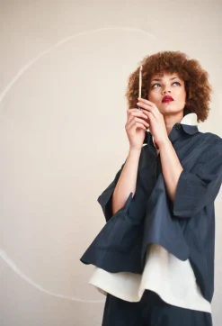 SOH Shirts & Blouses^Sailor Collar Blouse in Off White