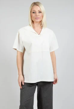 SOH Shirts & Blouses^Sailor Collar Blouse in Off White