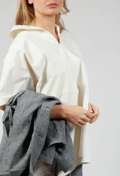 SOH Shirts & Blouses^Sailor Collar Blouse in Off White