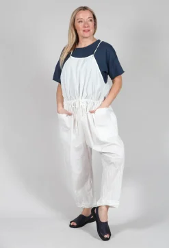 Album Di Famiglia Jumpsuits^Salopette TC in Milk