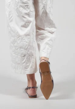 Beatrice B Flats^Sandal with Little Bow in Pearl Grey