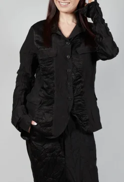 Rundholz Mainline Jackets^Satin Contrast Jacket in Black
