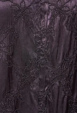 Out of Xile Jackets^Satin Front Jacket with Embroidery in Blueberry