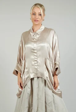 Bize Shirts & Blouses^Satin Shirt in Rose Gold