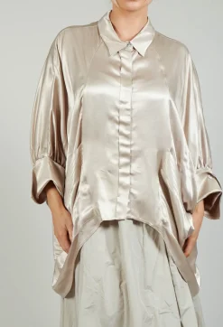 Bize Shirts & Blouses^Satin Shirt in Rose Gold