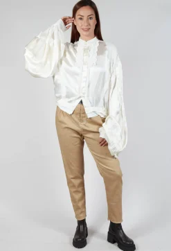 Umit Unal Shirts & Blouses^Satin Silk Blouse in Off White
