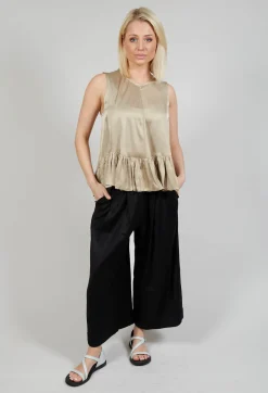 Les Filles d'Ailleurs Tops^Satin Vest Top in Gold