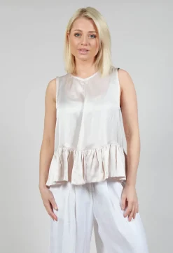 Les Filles d'Ailleurs Tops^Satin Vest Top in Pink
