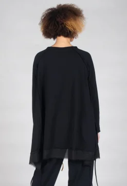 Bread and Butter Tops^Scrible Print Tunic in Yellow and Black