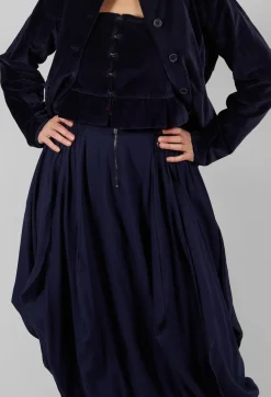 High Skirts^Sculpted Skirt in Blue