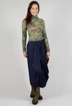 High Skirts^Sculpted Skirt in Blue