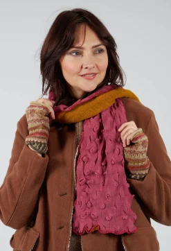 Butapana Scarves^Sea Wool Scarf in Apricot Orchid