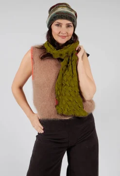 Butapana Scarves^Sea Wool Scarf in Rust Olive