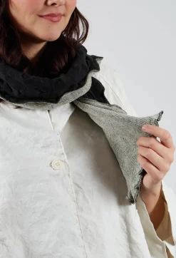 Butapana Scarves^Sea Wool Scarf in Taupe Prism
